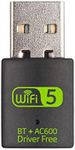 USB WiFi Bluetooth Adapter, 600Mbps