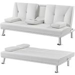 White Leather Futon