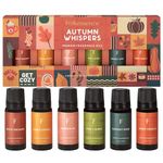 Folkulture Fall Essential Oils for Diffuser Oil, Essential Oils Set of 6 Fragrance Oil, Diffuser Oils Scents for Home, Oil Diffuser Essential Oils, Fragrance Oil for Diffuser - Pumpkin Pie, Vanilla