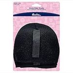 Hemline Detachable Shoulder Pads - Medium Size in Black, for Shirts, Blouses or Lightweight Jackets - Use in Sewing, Dressmaking and Outfit Making