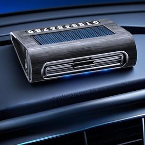 Solar-Powered Car Air Purifier with USB Charging & Ozone Odor Elimination - Portable HEPA Filter-Free Ionizer for Pet Odors, VOCs - Compact, Silent, Best for Car Use (8819 black)