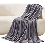 Lifewit Fleece Blanket Queen Size - Ultra Soft Throw Blanket - Fuzzy Warm Cozy Plush Reversible Microfiber Flannel Blanket for Sofa, Couch, Bed, Crib, Stroller, Grey, 230 x 230 cm