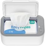Baby Wipe Warmer, Baby Wet Wipes Dispenser, Smart Precise Temperature Control Large Capacity Evenly Overall Heating Super Silence, Portable Wipes Warmer for Babies, Diaper Wipe Warmer, White