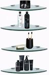 SHUAIAIW Corner Glass Shelf for Sho