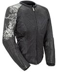 Joe Rocket Cleo 2.2 Women's Mesh Motorcycle Riding Jacket (Black/Black, X-Small)