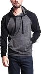 G-Style USA Lightweight Contrast Raglan Sleeve Pullover Hoodie MH13114 - Charcoal/Black - X-Large - S5A