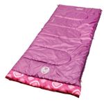 Coleman 2000019645 Plum Fun 45 Degree Youth Sleeping Bag, Purple/Pink Pattern