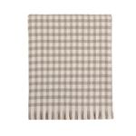 CREVENT Farmhouse Boho Knitted Throw Blanket for Couch Sofa Chair Bed Home Decoration, Soft Warm Cozy Light Weight for Spring Summer Fall (127cmX152cm Plaid Tan)