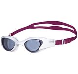 ARENA The One Woman Swim Goggles for Women Watertight Fit Orbit-Proof Seals Anti-Fog Polycarbonate Non-Mirror Lens, Smoke/White/Purple