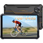 OUKITEL RT3 (2023) 8 Inch Tablet, 7GB+64GB/SD 1TB Rugged Tablet Android 12, 5150mAh, 4G Dual SIM, 5G Wi-Fi, Octa-Core, 16MP Camera Portable Tablets, IP68 Waterproof/Bluetooth 5.3/GPS/OTG, Orange