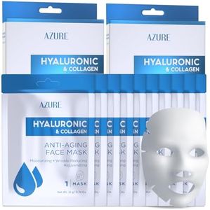 AZURE Hyaluronic & Retinol Anti Aging Under Eye Pads- Moisturizing & Rejuvenating Eye Mask Patches - Reduces Fine Lines, Wrinkles, Dark Circles & Puffiness - Skin Care Made in Korea - 10 Pairs