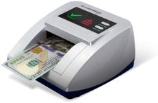 AccuBANKER D480 Fake Finder Multi-Currency (USD/EUR) Counterfeit Bill Detector with UV, MG, IR, WM, Image, Length, Spectrum 7-Point Detection Methods - Optional Battery for Portable Use (No Battery)