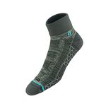 TEGO - Socks - Quarter Length -Trail light Large (1 Pack) -Sports, Running Socks for Men, Women, Grey