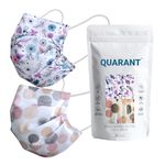 QUARANT Meltblown - Dual SMMS Fabric 4 Ply Designer Protective Face Mask with Nose Clip and Reusable Travel Pouch, Fashion That's Safe (Spring Combo, Pack of 50) for Unisex