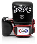 Fairtex TGO3 Muay Thai Boxing Gloves for Men, Women, Kids | Special Open Thumb Design | MMA Gloves| Premium Quality, Light Weight & Shock Absorbent Boxing Gloves(Black/White/Red/Large)