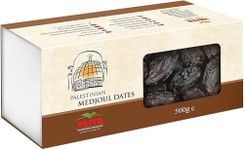 Yaffa Delicious and Juicy Jumbo Medjool Dates (Box of 500g) - All Natural, No Added Sugar, Free from Additives, Sustainably Grown and Hand-Picked Palestinian Dates