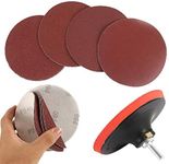 Keyohome 12Pcs 5" Sanding Discs Pad Kit for Drill Grinder Rotary Tools with Sanding Pad and Shaft