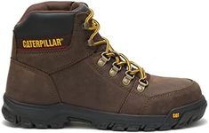 Caterpillar Men's Outline Steel Toe Work Boot, Seal Brown, 9 W US