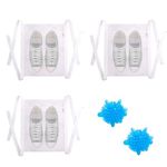 3 Pcs Sneaker Dryer Bag, Reusable Shoe Washing Bag Shoe Dryer Mesh Bags, Honeycomb Net Laundry Bags with Zipper & Strap for Washing Machine, Shoes, Clothing