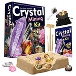 Dr. Daz Crystal Gemstone Dig Excavation Kit for Kids Gem Collection Toys Geology Science Education Stem Gift Boys Girls