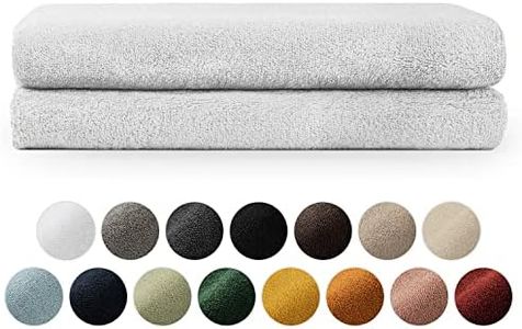 Blumtal - 2 Serviettes De Bain - Serviette De Bain 70x140 - Lot Serviette De Bain Blanc - Serviette De Bain Coton - Certifié Oeko-TEX®