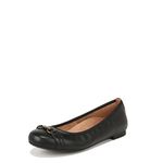 Vionic Women's Delanie Ballet Flat, Black Leather, 5 UK