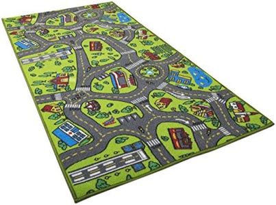 Kids Carpet City Play Mat - Play, Learn & Have Fun Safely - For Cars & Toys, 60" x 32" Large