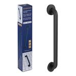 Evekare 18" Grab Bars for Bathtubs and Showers - Shower, Bathtub, and Toilet Grab Bar Handle for Your Bathroom Wall - Elderly and Handicap Grab Bars - Stainless Steel - 1.25" Thick – Matte Black