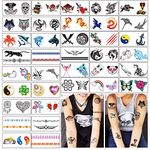 Temporary Tattoos for Kids - 72 Tattoos on 36 Sheets Great for Party Favors and Decorations