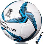 Senston X Crossing Soccer Ball Official Size 4 with Pump - Blue