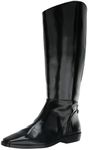 Sam Edelman Cesar Equestrian Boot Black Leather Athletic Calf 8 Medium