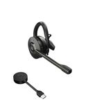 Jabra Engage 55 Convertible Wireless Headset with Ear Hook, Headband and Neckband, Link 400 USB-C DECT Adapter, Noise-Cancelling Mic - MS Teams certified, works with all other platforms - Black