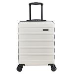 Cabin Max Anode Cabin Suitcase 55x40x20 Built in Lock, Lightweight, Hard Shell, 8 Wheels, Suitable for Ryanair, Easyjet, Jet 2 Paid Carry on (Arctic White, 55 x 40 x 20 cm)