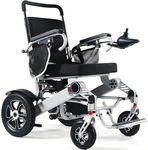 MBBMW Electric Wheelchair for Adults, All-Terrain Motorized Power Wheelchair, Lightweight and Foldable for Seniors, 15+ Miles Long Travel Range,Liftable Armrest, AI-Assisted Driving, Airline Approved