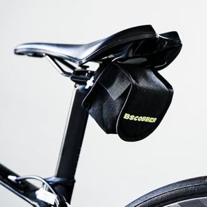 BSCOBBER Bike Seat Bag & Saddle Pack - Dual Mount Design Fits Seatpost or Under Seat, Compact Cycling Storage for Road & Mountain Bikes
