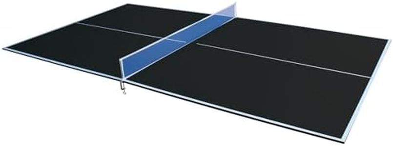 FOREOCELIV 7/8/9 ft Ping Pong Conversion Top with Net Set for Billiard and Pool Tables - Regulation Top Converts Billiards into Ping Pong Table - Includes Foam Padding for Protection (Black, 9 FT)