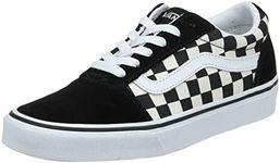 Vans Ward Suede/Canvas, Women’s Low-Top Sneakers, Checkerboard Black White, 9 US