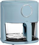 Cook with Color 1200W 4Qt Air Fryer: Stylish Design, Glass Basket, Dishwasher Safe, Digital Display, 6 Presets - Variable Temp 175°F to 400°F & 60-Min Timer - Slate Blue