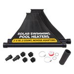 SunQuest - 2 Panels (2ft x 10ft) Solar Water Heater for Above Ground & Inground Pools - Polypropylene UV Resistant Collectors for Ground Installation Comes with Panel kit
