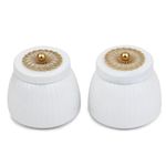 Kalakriti Dryfruits Jar with Lid/Food Storage Containers for Coffee Bean Loose Leaf Tea Sugar with Gift Box/Decorative serving bowl for Dining Table (Set of 2, 4x4 inch), White