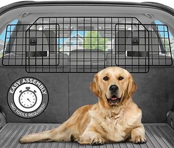 Pawple Dog Car Barrier for SUV's, Cars, Vehicles, & Trucks, Adjustable Large Pet Divider, Heavy-Duty Wire Mesh- Universal Fit