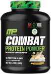 MusclePharm Combat Protein Powder - Essential blend of Whey, Isolate, Casein and Egg Protein with BCAA's and Glutamine for Recovery, Banana Cream, 4 Pound