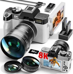G-Anica 8K Digital Cameras Kit for Photography with Dual-Lens