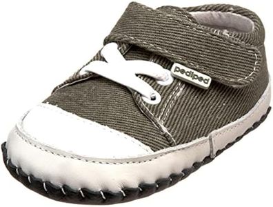 pediped Originals Sam Crib Shoe (Infant),Olive,Extra Small (0-6 Months)