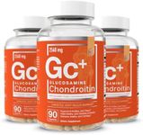 Essential Elements Glucosamine Chondroitin MSM Boswellia Serrata Hyaluronic Acid Supplement Joint Support Antioxidant Supplement for Flexibility - 270 Capsules (3 Pack)