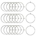 JIALEEY 100PCS Wine Glass Charm Rings 25mm Silver Plated Open Jump Ring Earring Beading Hoop for Jewelry Making Wedding Birthday Party Festival Favor