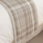 McAlister Textiles Soft Heritage Tartan Blanket Throws For Sofas & BedsSingle Double Kingsize Beds & Sofa - Natural Beige 130x200cm - 51x78 Inches