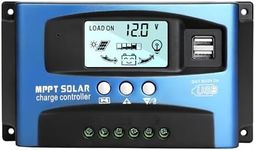 EZONEDEAL 100A MPPT Solar Charge Controller, Solar Panel Controller, Auto Focus MPPT Tracking Charging, LCD Display, SOC Function, Dual USB, Control Charge Current & Supply Power to The Loads