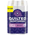 Quilted Northern Ultra Plush Toilet Paper, 32 Mega Rolls = 128 Regular Rolls White