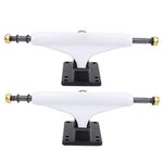 Keenso Skateboard Trucks, 2PCS Sturdy Aluminum Skateboard Bracket Lightweight Tensor Trucks Skateboards(White) Riding